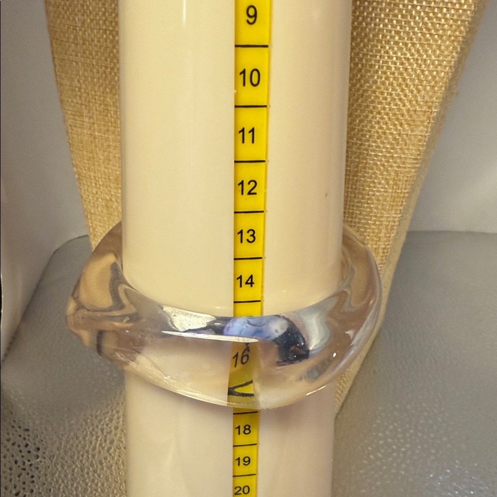 Clear Lucite Bangle Bracelet - Picture 6 of 7